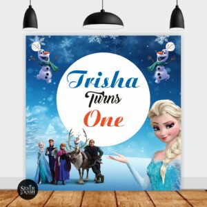 Customized Birthday Backdrop (Frozen Theme)